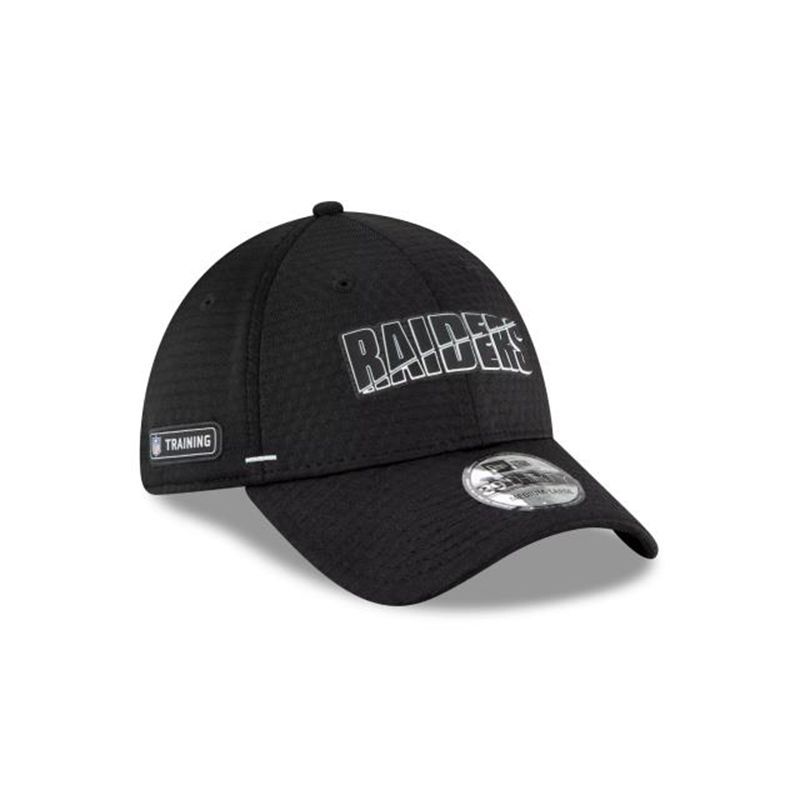 NFL Las Vegas Raiders Official Summer Sideline 39Thirty Stretch Fit (BNA3269) - Black New Era Caps